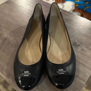 Coach size 9 black slip ons